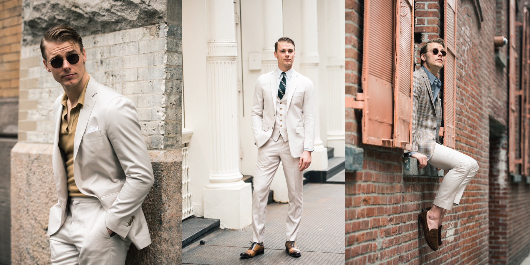 1 Piece/3 Ways: Cream Cotton Suit
