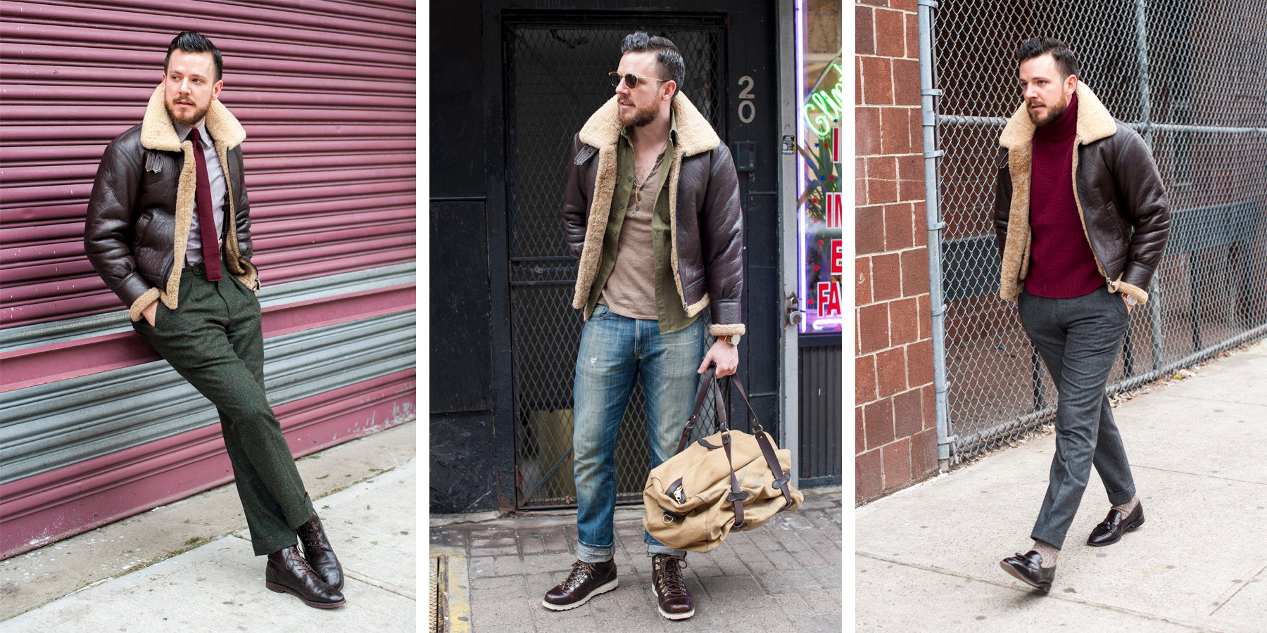 1 Piece/3 Ways: Vintage Shearling B-3 Bomber