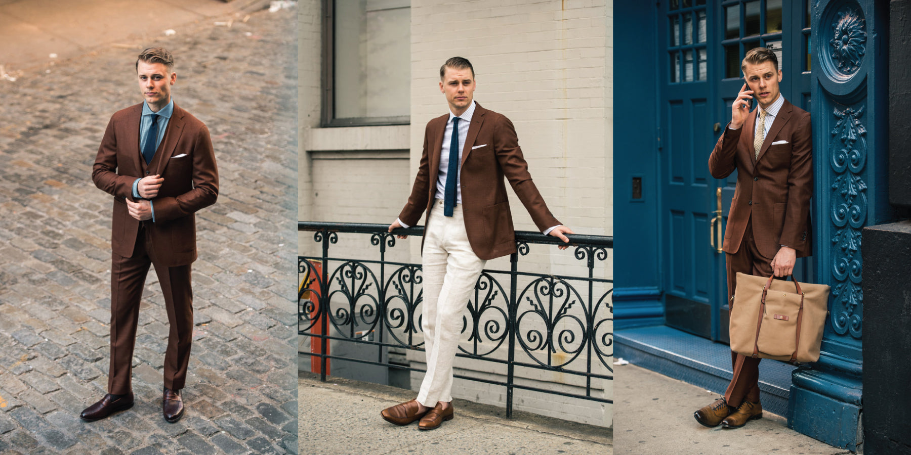 1 Piece/3 Ways: Rust Hopsack Suit