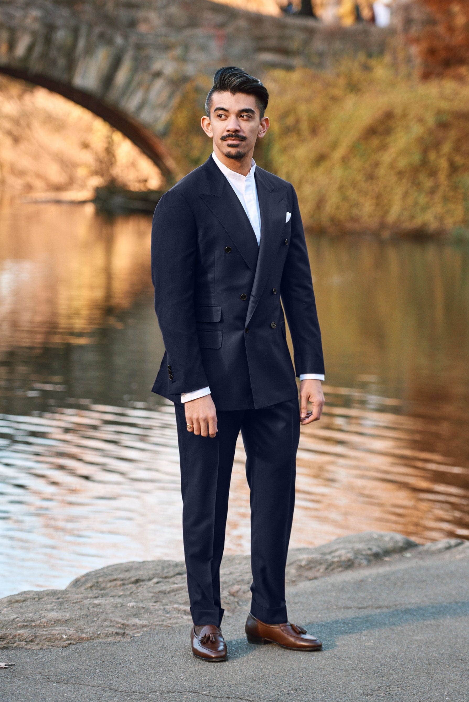 DORMEUIL ドーメル 光沢感あり シングル スーツ 3ピース 総裏地 上下 