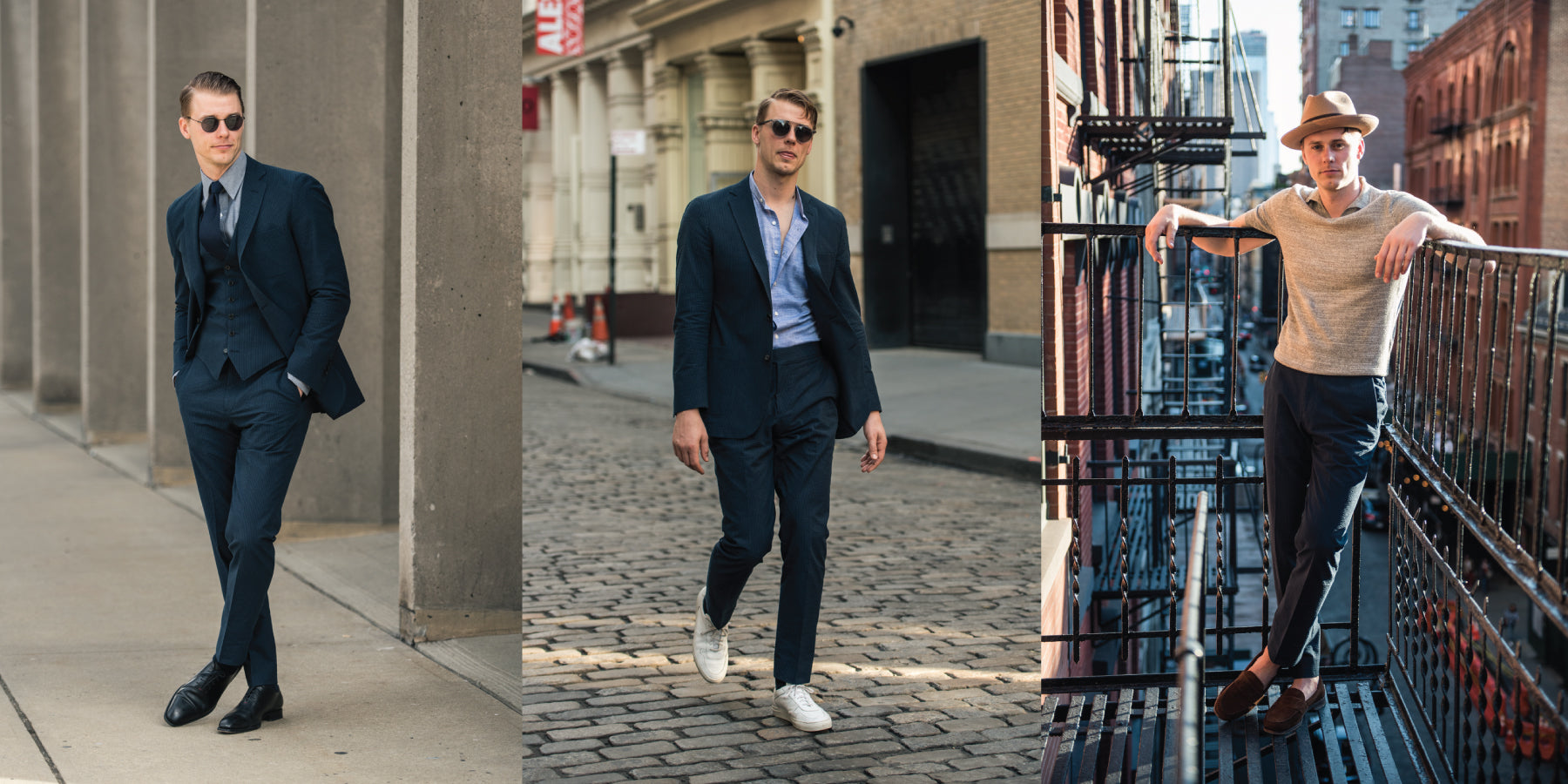 Articles of Style | 1 Piece/3 Ways: Midnight Seersucker Suit