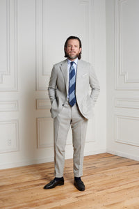 Color: Blue Navy Raw Silk Block