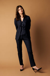 Color: Navy Pinstripe