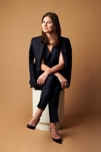 Color: Navy Pinstripe