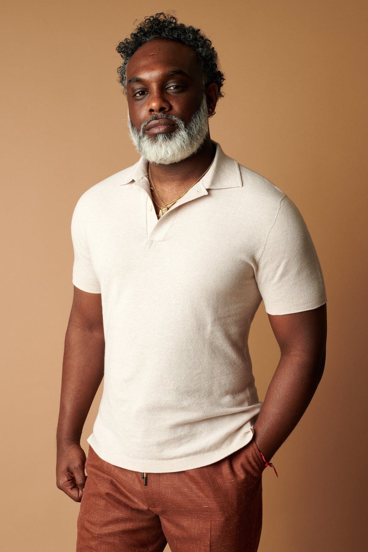 Charlie Cotton Waffle Knit Polo