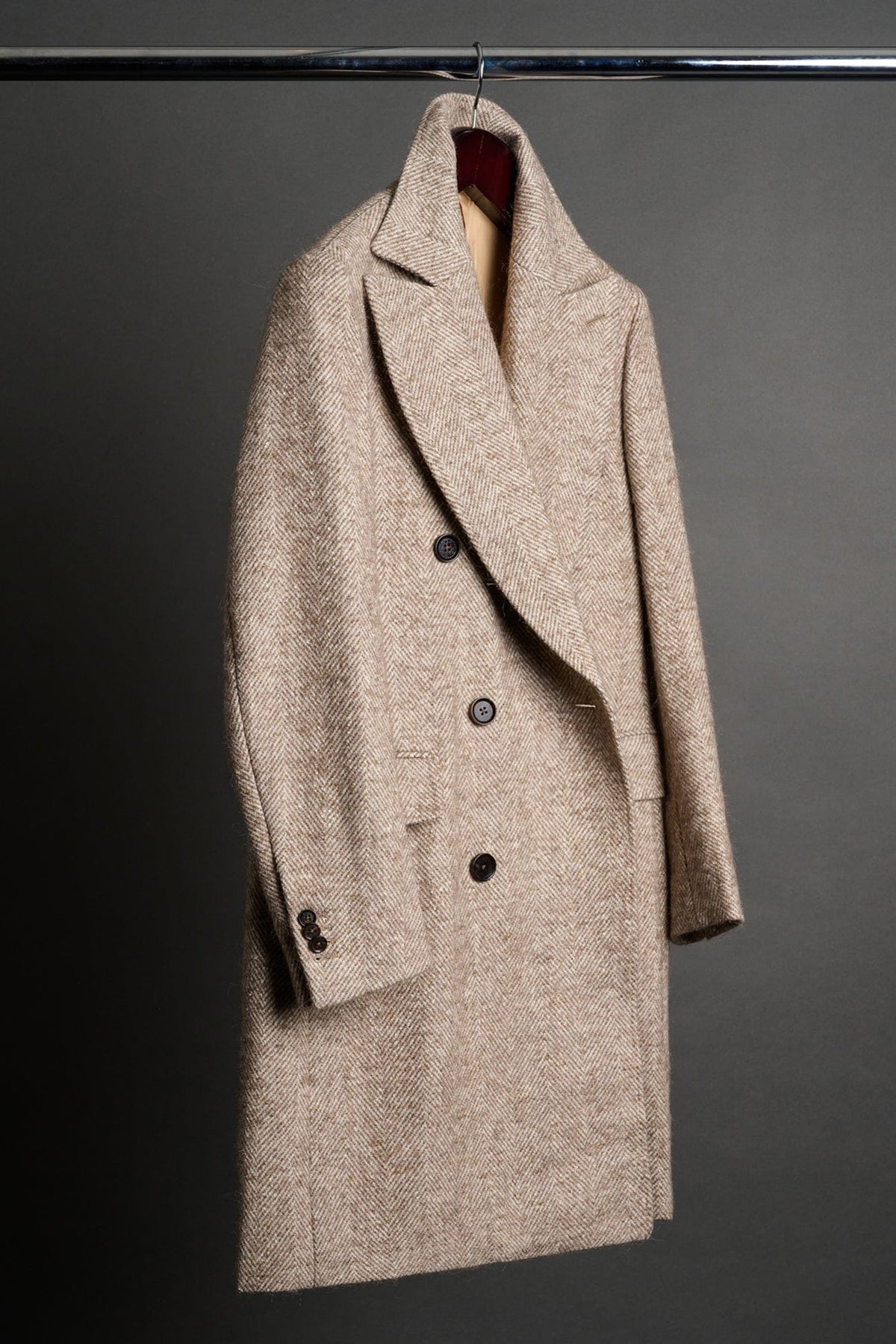 Luxury Herringbone Overcoat
