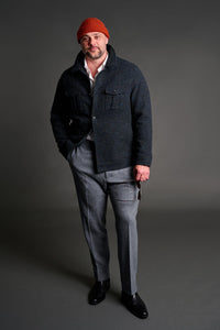 Color: Navy Houndstooth