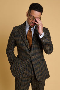 Color: Black Brown Houndstooth