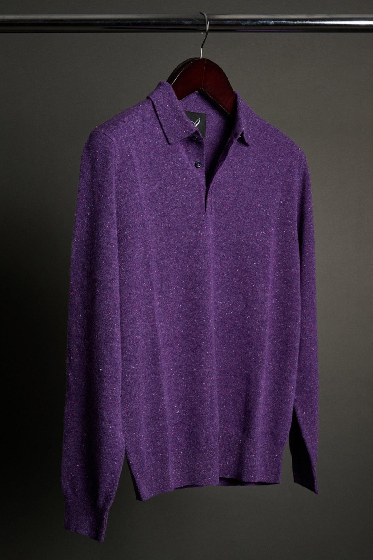 Made-to-Measure Cashmere Long-Sleeve Polo