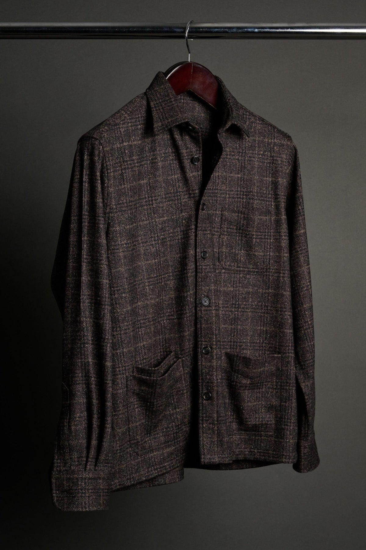 Jersey Knit Glenplaid Shacket