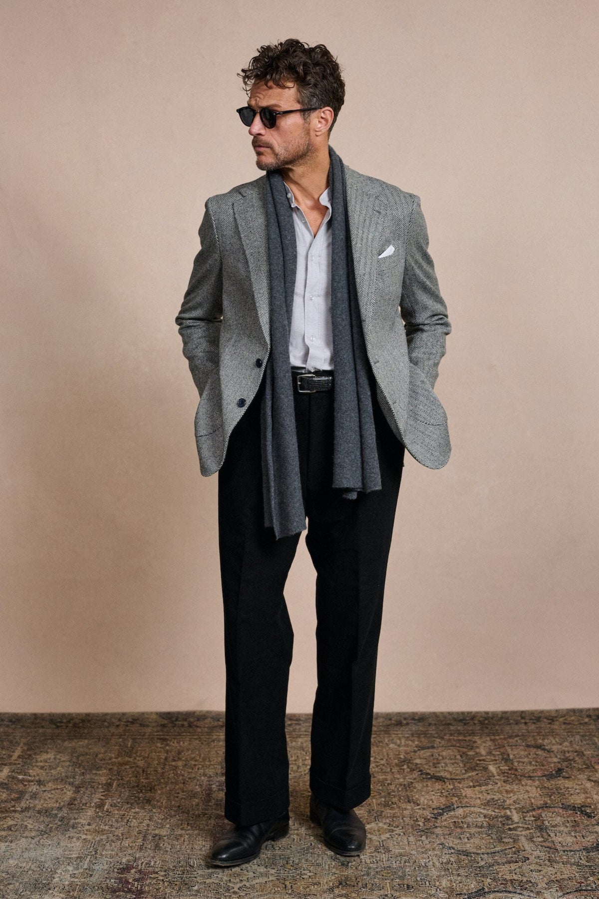 Herringbone Lambswool Jacket