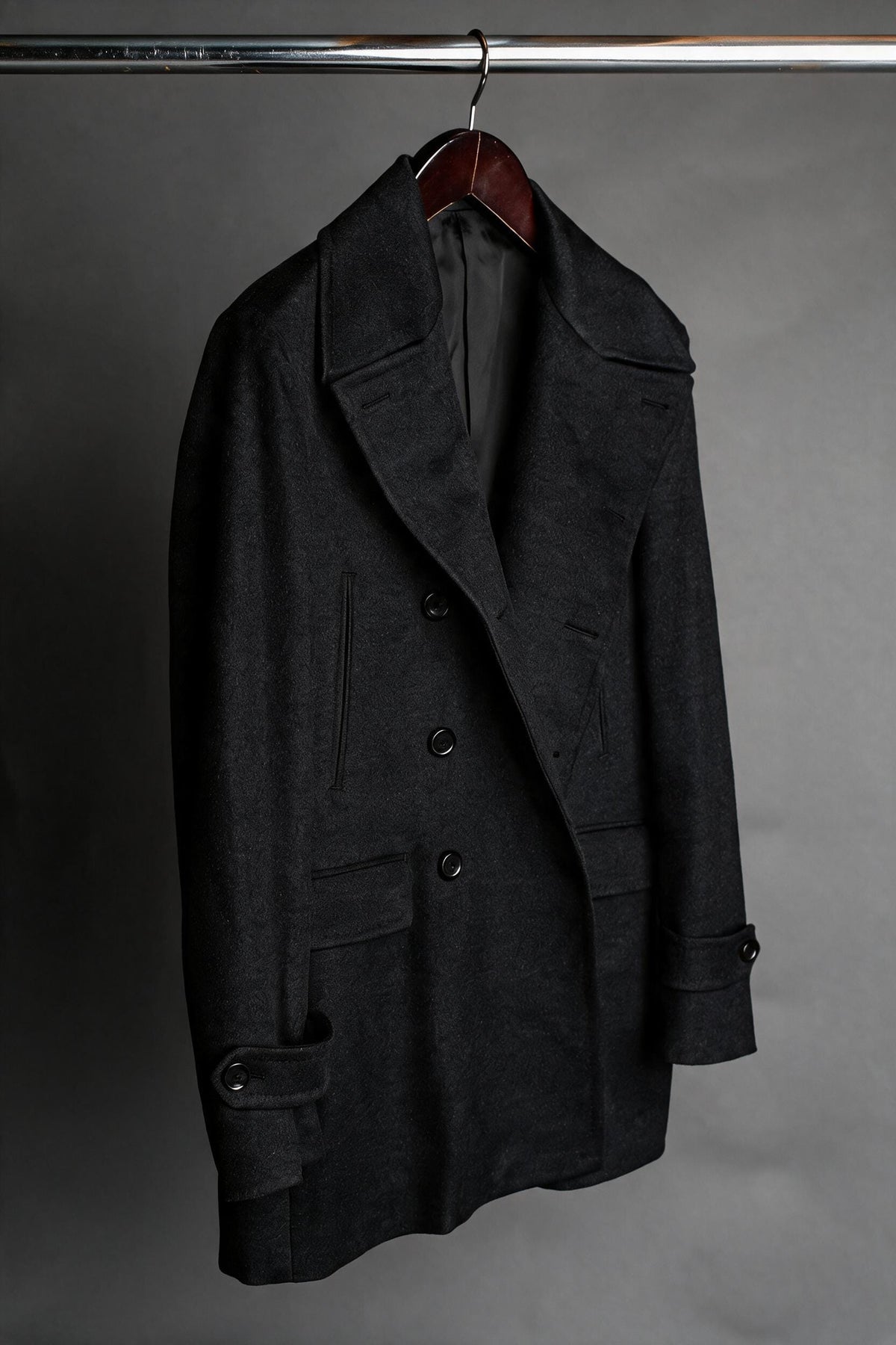 Boiled Wool Peacoat