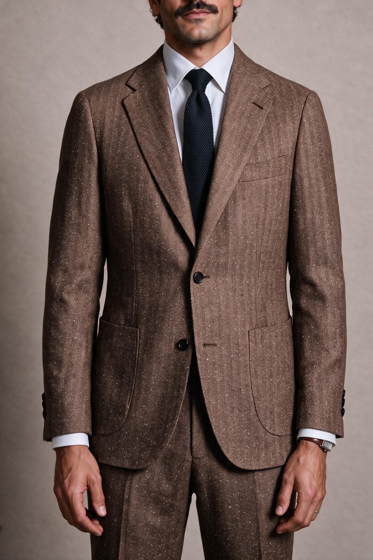 Summer Tweed Herringbone Suit