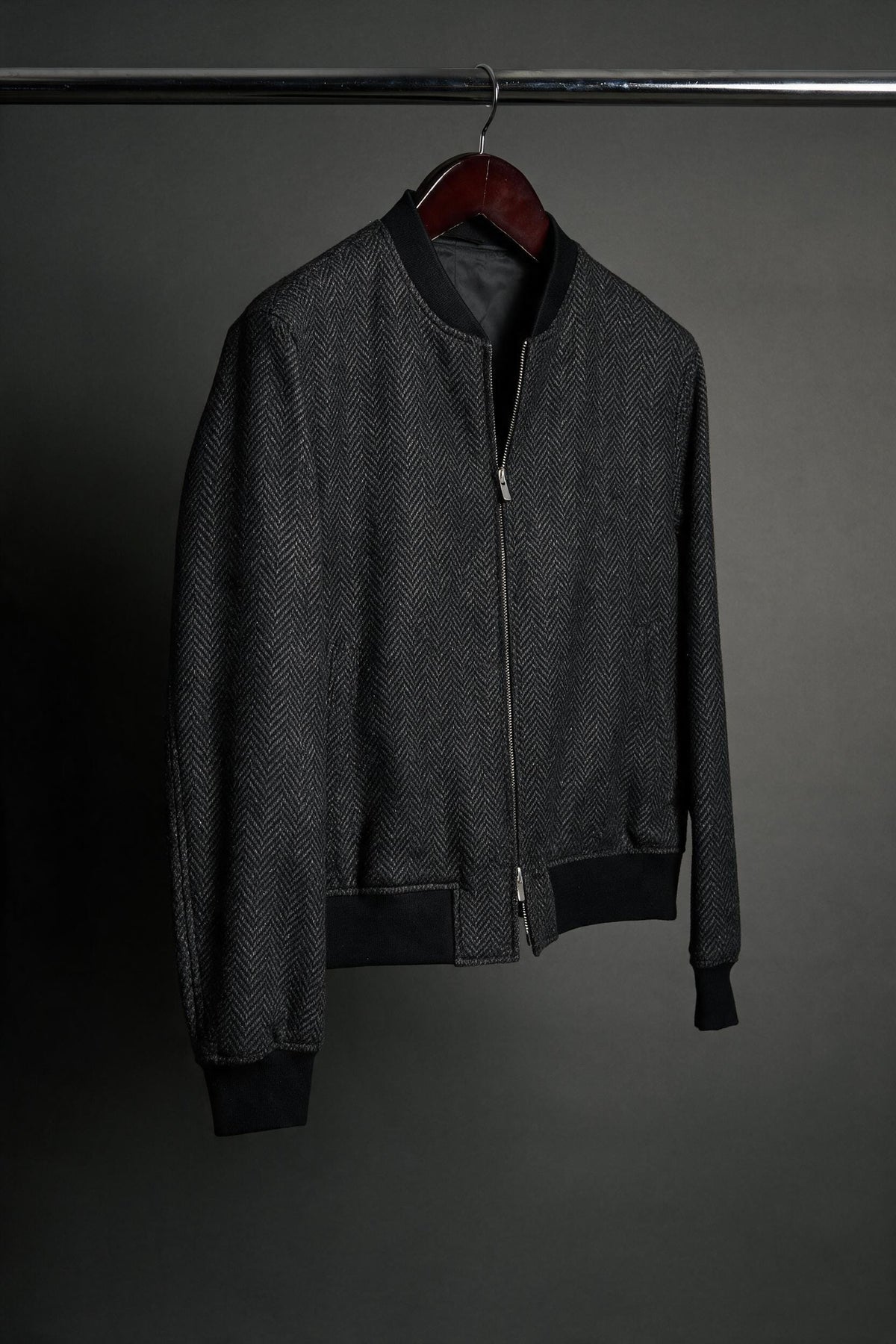 Herringbone Lambswool Bomber