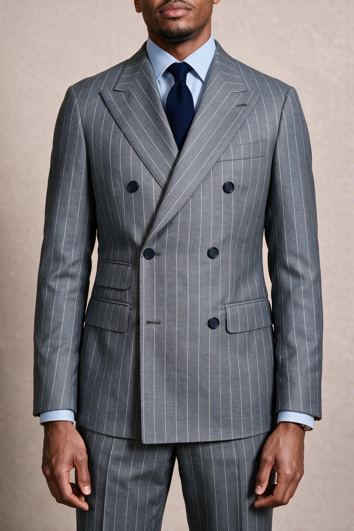 4-Season Chalkstripe Suit