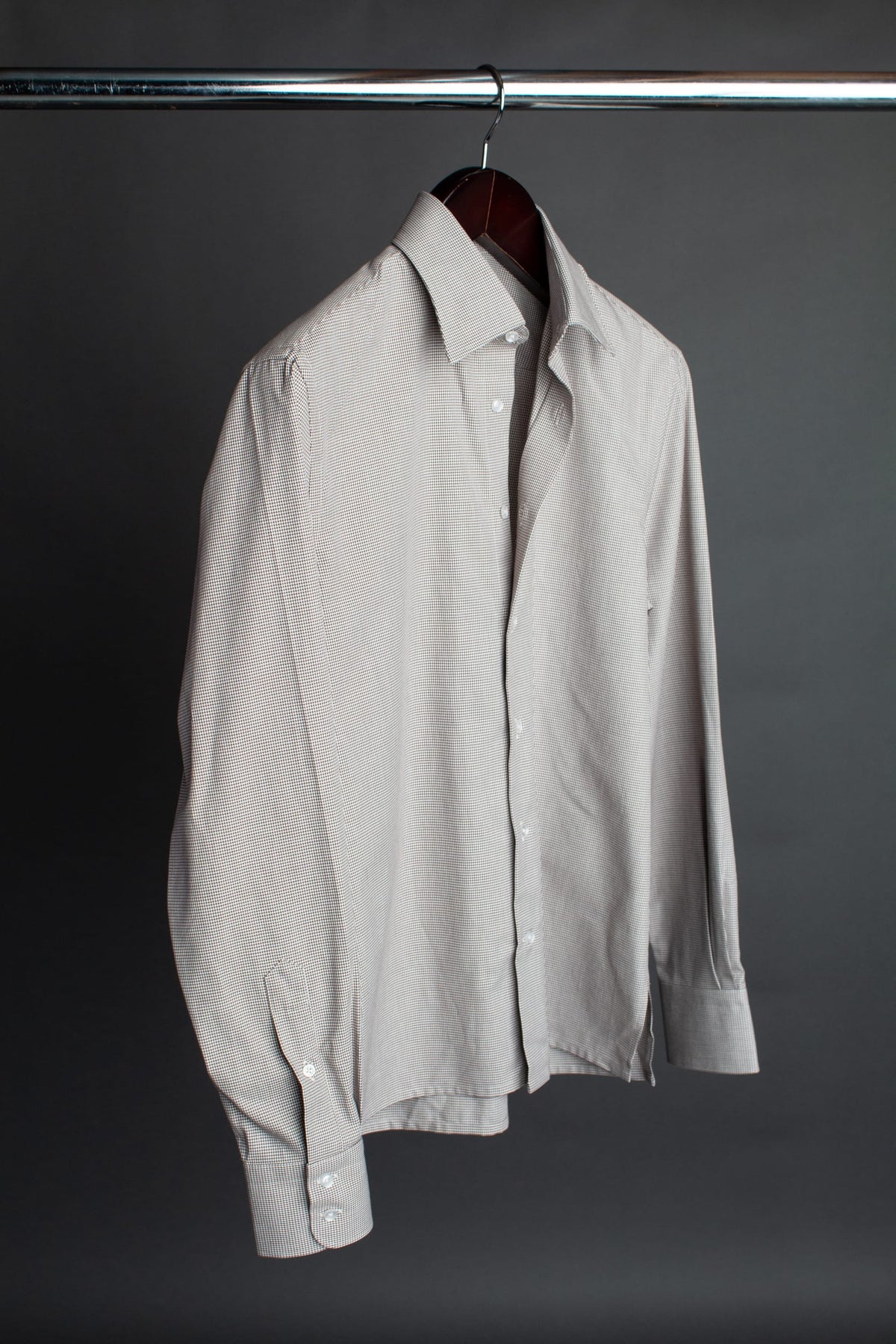 Cotton & Wool Puppytooth Shirt