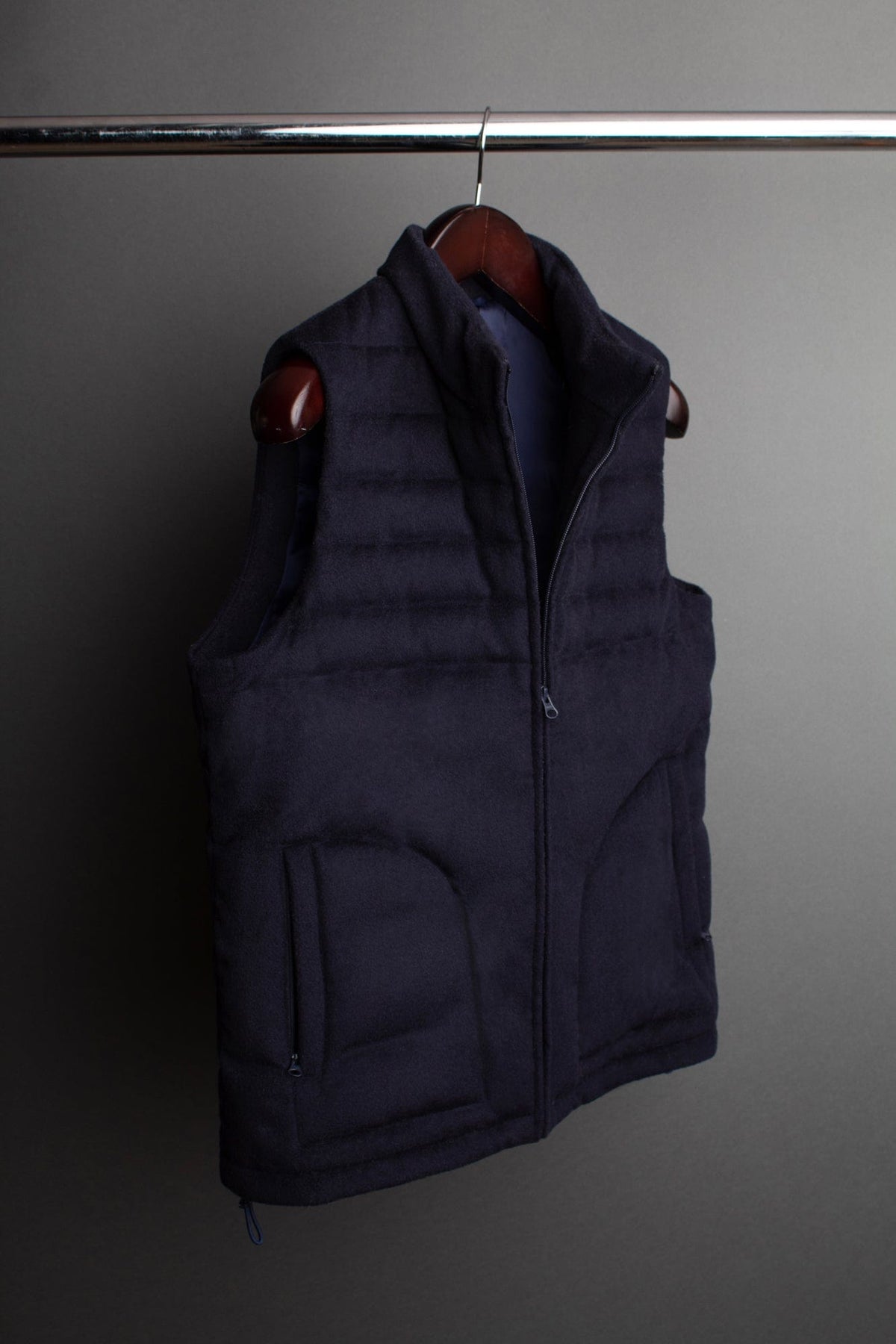 Wool Flannel Puffer Vest