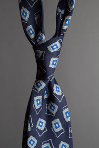 Color: Navy Geo Print Silk