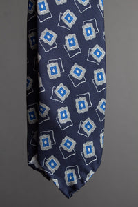 Color: Navy Geo Print Silk