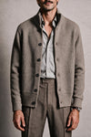 Made-to-Measure Ribbed Wool Fisherman Cardigan