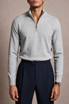 Made-to-Measure Merino Wool Quarter Zip Sweater