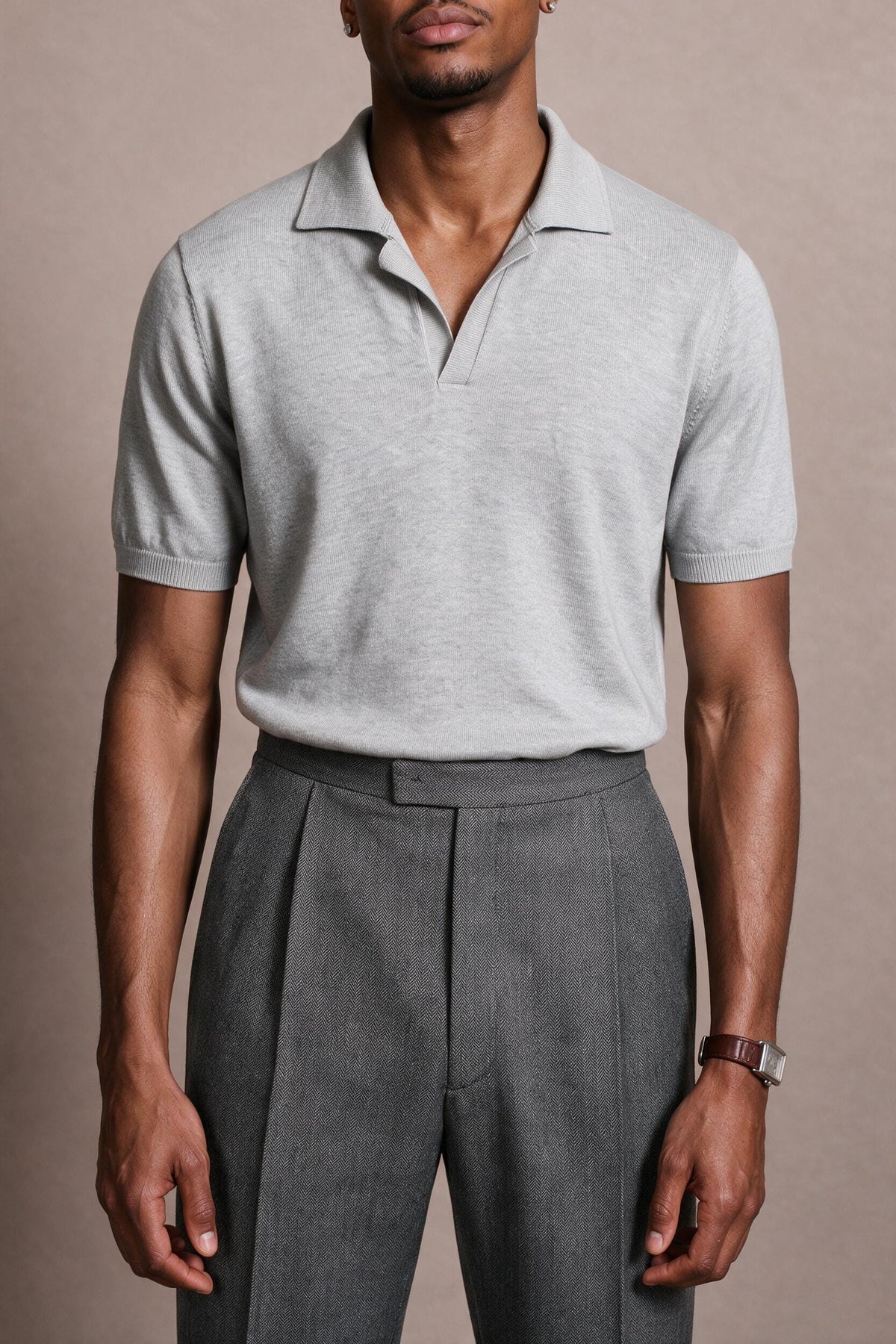 Rocky V-Neck Cotton Polo