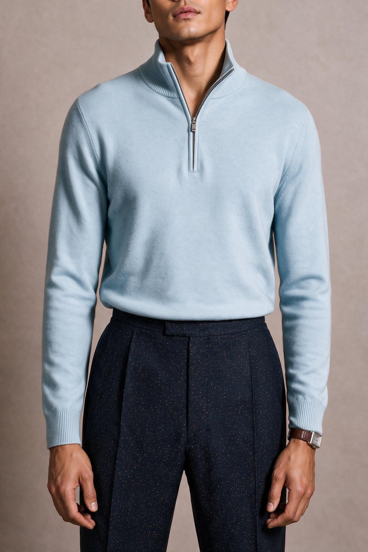 Nash Cashmere Quarter Zip Sweater