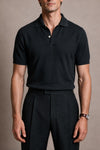 Charlie Waffle Knit Cotton Polo Shirt