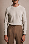 Martin Merino Wool Popcorn Knit Crewneck