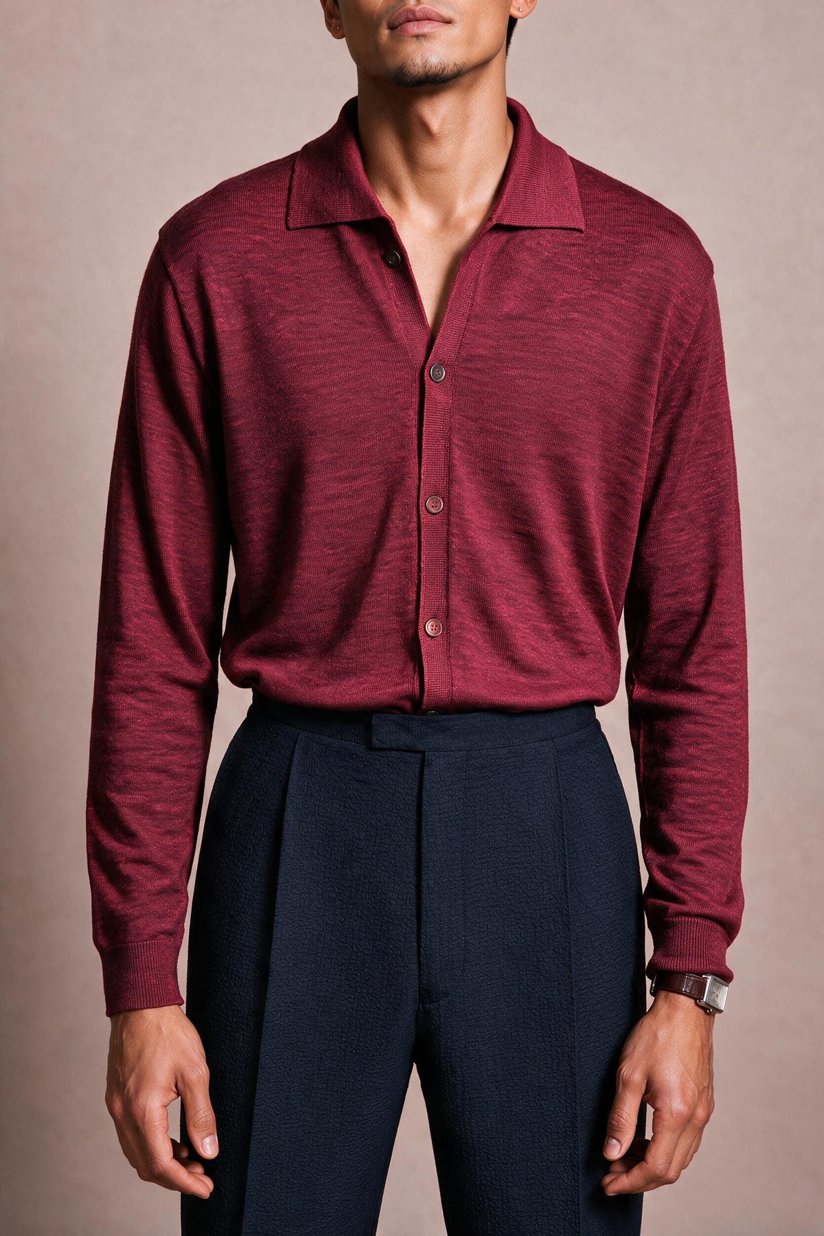 Camron Superfine Merino Wool Knit Shirt