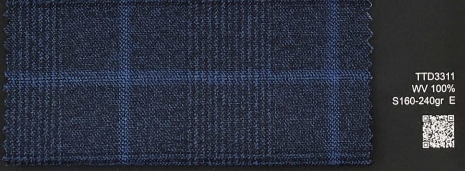 Private Product for Daniel F. - Suit in Fabric #TTD3311 Super 160s blue Glenplaid (lightweight 240gr)