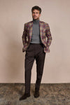 Wool, Silk & Linen Strong Plaid Jacket