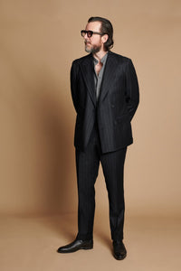 Color: Charcoal Chalkstripe