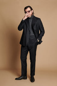 Color: Charcoal Chalkstripe