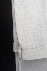 Color: Cream Herringbone