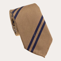 Color: Gold and Navy Wool/Cotton