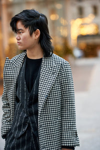 Houndstooth Tweed Coat