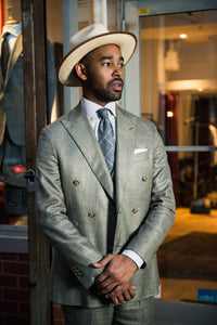 Color: Sage Windowpane