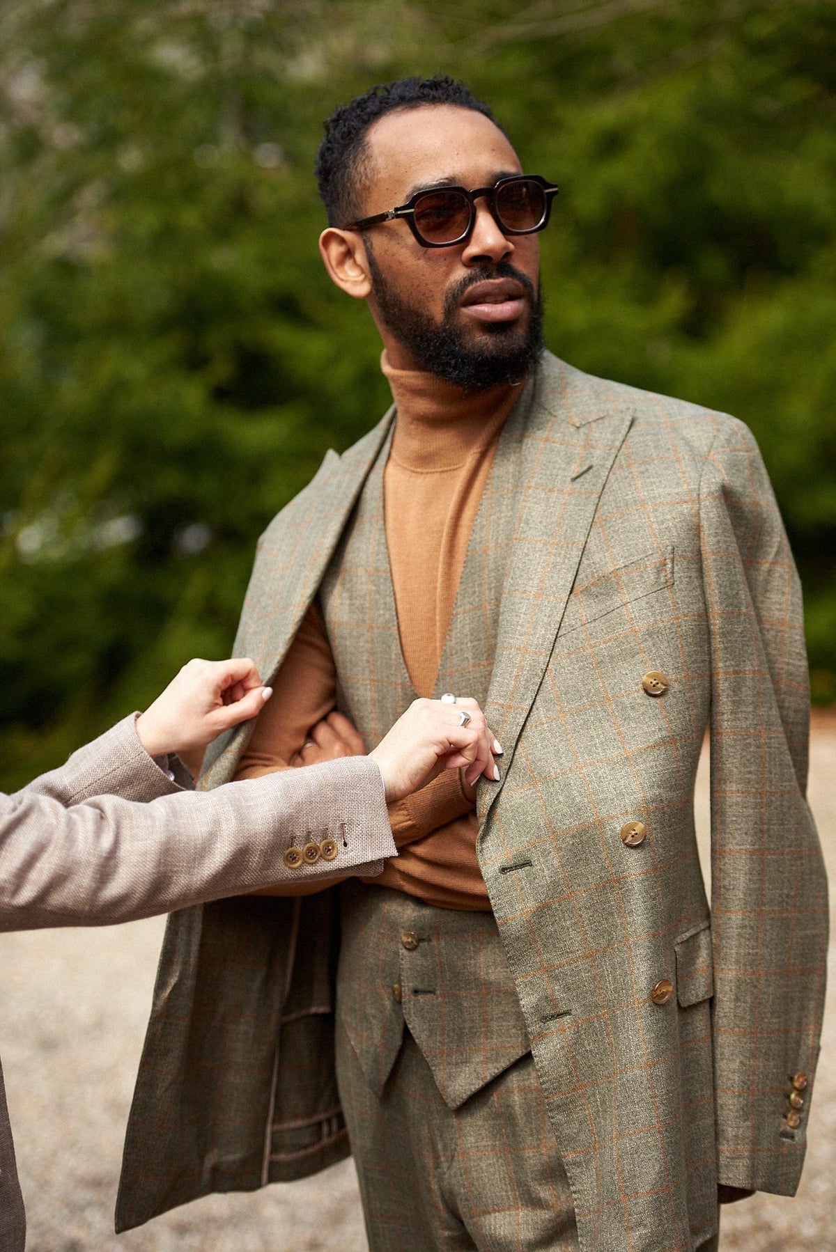 Bamboo Windowpane Suit