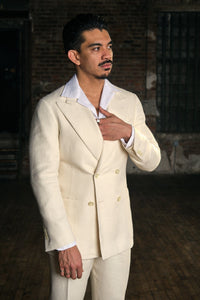 Color: Ivory Herringbone