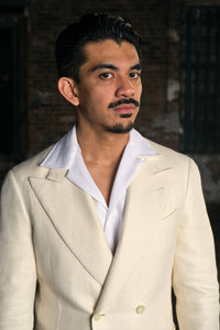 Color: Ivory Herringbone