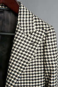 Houndstooth Tweed Coat