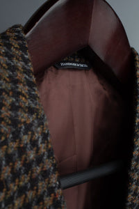 Color: Black Brown Houndstooth Old