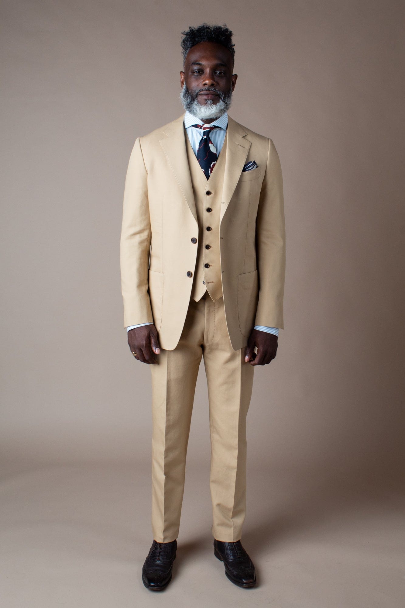 Vitali Slim Fit Three-Piece Two-Button Single-Breasted Suit (M3090-COLBY)